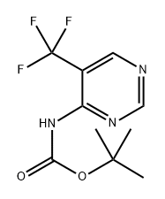 tert-butyl N-[5-(trifluoromethyl)pyrimidin-4-yl]carbamate Struktur
