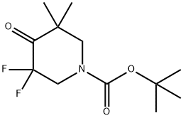 1,1-Dimethylethyl 3,3-difluoro-5,5-dimethyl-4-oxo-1-piperidinecarboxylate Struktur