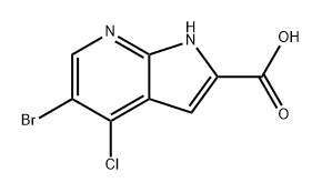 1H-Pyrrolo[2,3-b]pyridine-2-carboxylic acid, 5-bromo-4-chloro- Structure