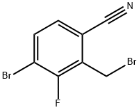 4-Bromo-2-(bromomethyl)-3-fluorobenzonitrile 结构式