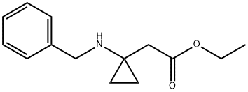 Cyclopropaneacetic acid, 1-[(phenylmethyl)amino]-, ethyl ester Structure
