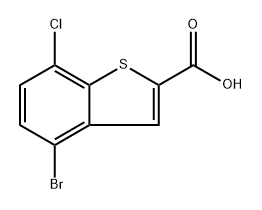 4-溴-7-氯苯并噻吩-2-羧酸, 1936054-81-7, 结构式