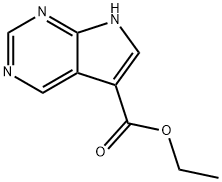 Ethyl 7H-pyrrolo[2,3-d]pyrimidine-5-carboxylate 结构式