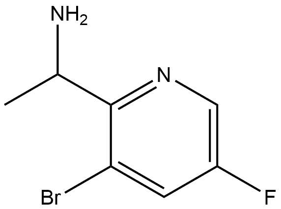 2-Pyridinemethanamine, 3-bromo-5-fluoro-α-methyl- Struktur