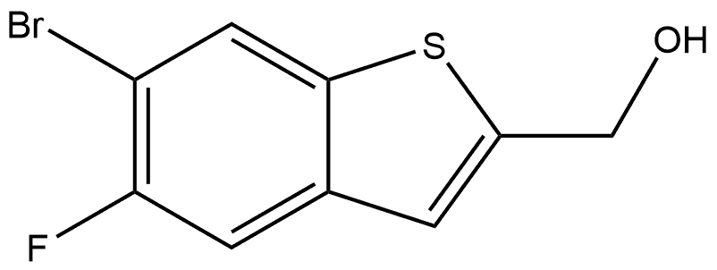 (6-bromo-5-fluorobenzo[b]thiophen-2-yl)methanol 结构式