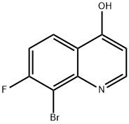 8-bromo-7-fluoroquinolin-4-ol 结构式