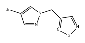 3-[(4-溴-1H-吡唑-1-基)甲基]-1,2,5-噻二唑, 1936391-06-8, 结构式