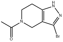 Ethanone, 1-(3-bromo-1,4,6,7-tetrahydro-5H-pyrazolo[4,3-c]pyridin-5-yl)-,1936429-51-4,结构式