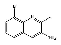 3-Quinolinamine, 8-bromo-2-methyl- 结构式