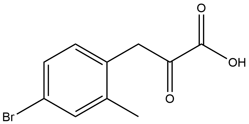 3-(4-bromo-2-methylphenyl)-2-oxopropanoic acid,1936546-18-7,结构式