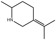 Piperidine, 2-methyl-5-(1-methylethylidene)- Structure