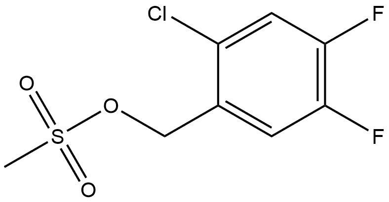 Benzenemethanol, 2-chloro-4,5-difluoro-, 1-methanesulfonate Structure