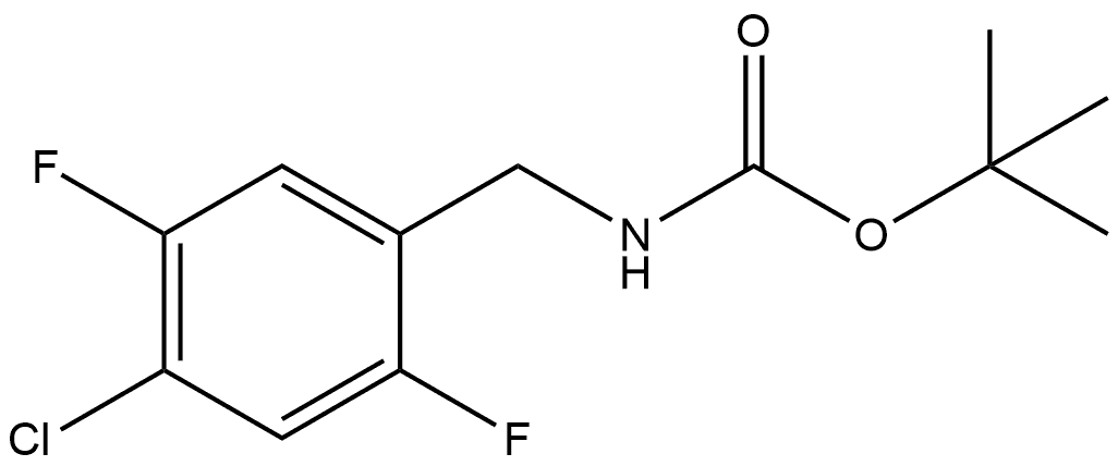 tert-butyl N-[(4-chloro-2,5-difluorophenyl)methyl]carbamate Structure