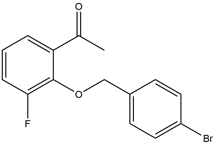 1-[2-[(4-Bromophenyl)methoxy]-3-fluorophenyl]ethanone Struktur