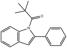 1-Propanone, 2,2-dimethyl-1-(2-phenyl-1H-indol-1-yl)- Struktur