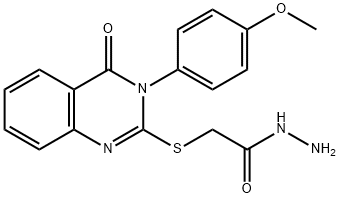 Acetic acid, 2-[[3,4-dihydro-3-(4-methoxyphenyl)-4-oxo-2-quinazolinyl]thio]-, hydrazide Structure
