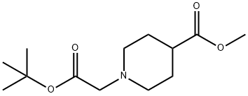 1-Piperidineacetic acid, 4-(methoxycarbonyl)-, 1,1-dimethylethyl ester Struktur
