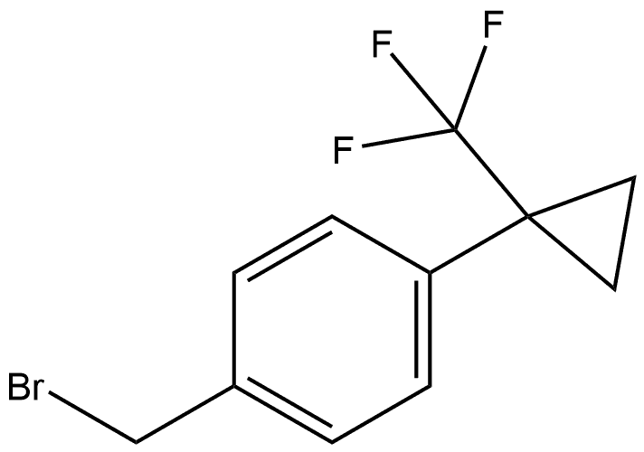 1-(Bromomethyl)-4-[1-(trifluoromethyl)cyclopropyl]benzene 结构式