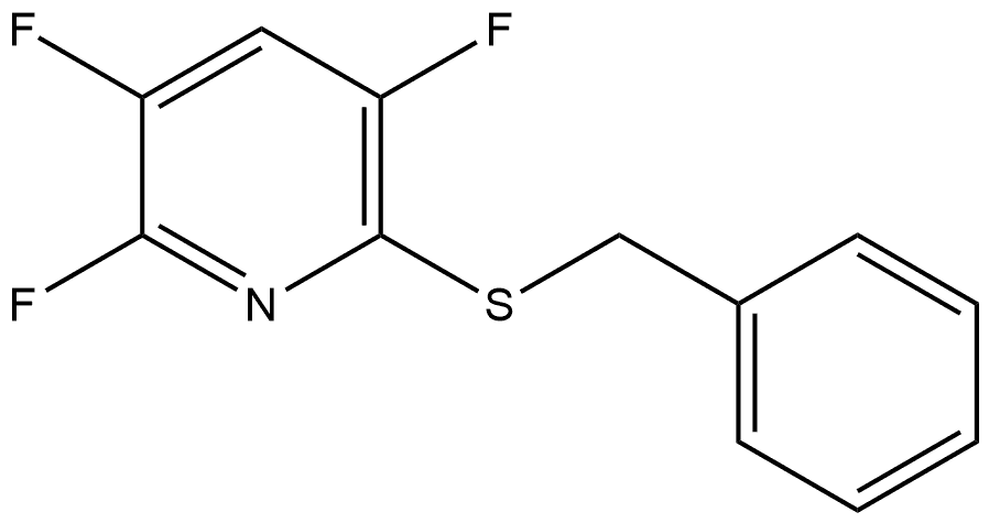 2,3,5-Trifluoro-6-[(phenylmethyl)thio]pyridine Structure