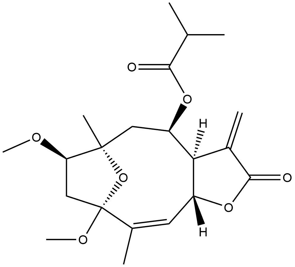 1β-Methoxydiversifolin 3-O-methyl ether 化学構造式