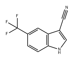 1H-Indole-3-carbonitrile, 5-(trifluoromethyl)-,194490-24-9,结构式