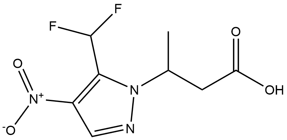 3-[5-(difluoromethyl)-4-nitro-1H-pyrazol-1-yl]butanoic acid Structure