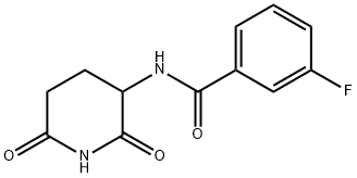 Benzamide, N-(2,6-dioxo-3-piperidinyl)-3-fluoro- Struktur