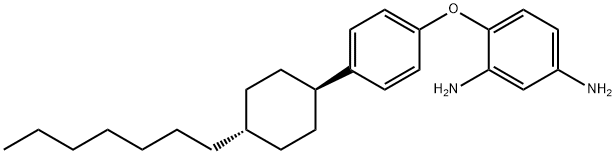 4-(4-(trans-4-heptylcyclohexyl)phenoxy) -1,3- benzenediamine 结构式