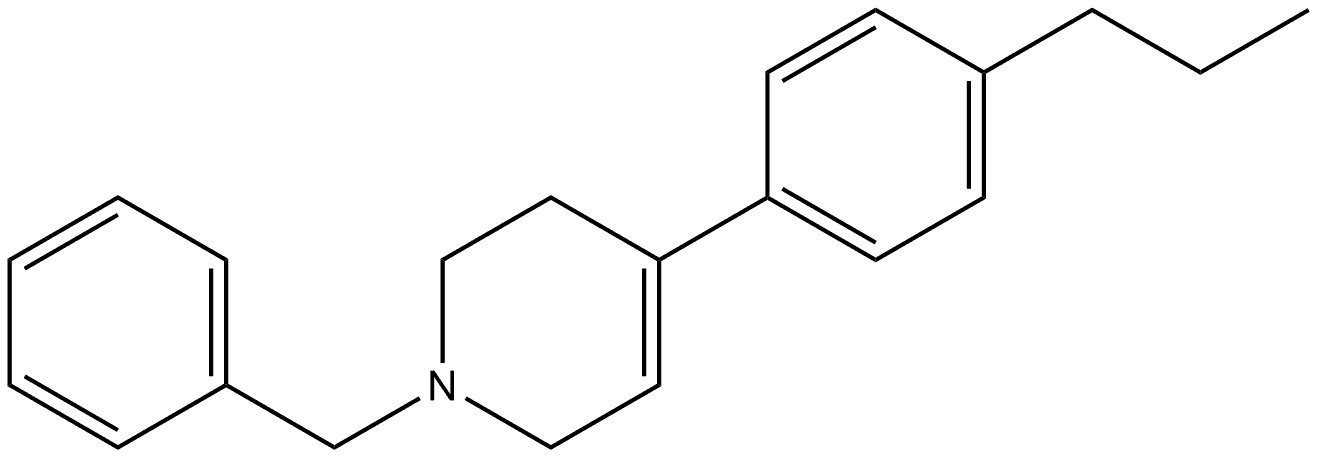 1,2,3,6-Tetrahydro-1-(phenylmethyl)-4-(4-propylphenyl)pyridine Structure