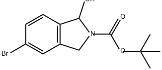 2H-Isoindole-2-carboxylic acid, 5-bromo-1,3-dihydro-1-hydroxy-, 1,1-dimethylethyl ester 结构式