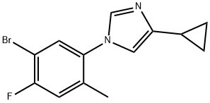 1-(5-bromo-4-fluoro-2-methylphenyl)-4-cyclopropyl-1H-imidazole 结构式