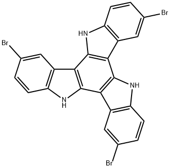 3,8,13-三溴-10,15-二氢-5H-二吲哚并[3,2-A:3',2'-C]咔唑,1953186-67-8,结构式