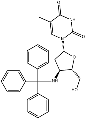 Thymidine, 3'-deoxy-3'-[(triphenylmethyl)amino]- Structure