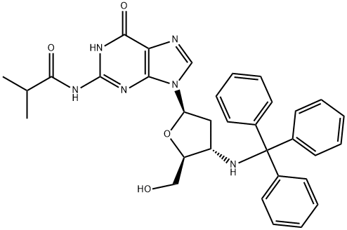 195375-55-4 2',3'-二脱氧-N-(2-甲基-1-氧代丙基)-3'-[(三苯基甲基)氨基]鸟苷-