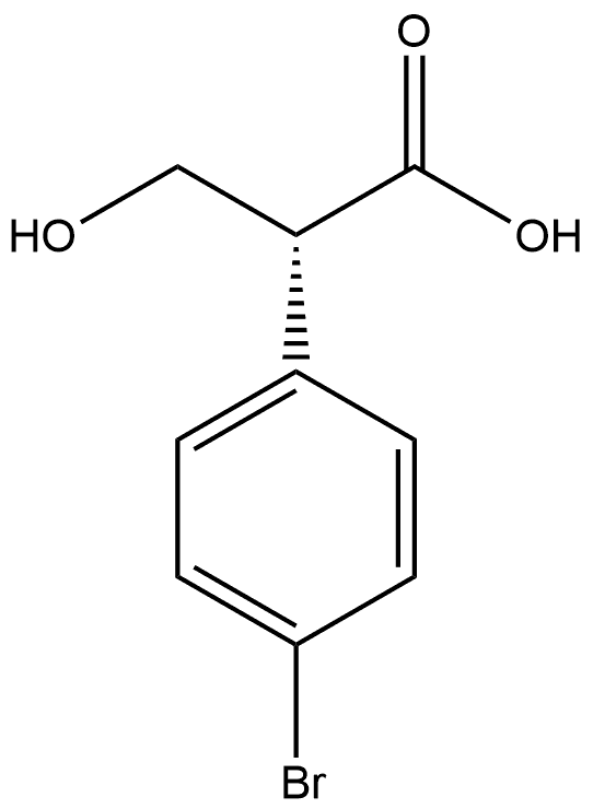 Benzeneacetic acid, 4-bromo-α-(hydroxymethyl)-, (αR)-|(R)-2-(4-溴苯基)-3-羟基丙酸