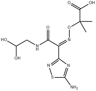 Propanoic acid, 2-[[(Z)-[1-(5-amino-1,2,4-thiadiazol-3-yl)-2-[(2,2-dihydroxyethyl)amino]-2-oxoethylidene]amino]oxy]-2-methyl-|头孢洛赞杂质4