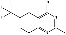 4-Chloro-2-methyl-6-(trifluoromethyl)-5,6,7,8-tetrahydroquinazoline 结构式