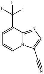 8-(Trifluoromethyl)imidazo[1,2-a]pyridine-3-carbonitrile 化学構造式
