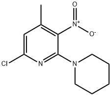 6-Chloro-4-methyl-3-nitro-2-(piperidin-1-yl)pyridine 结构式