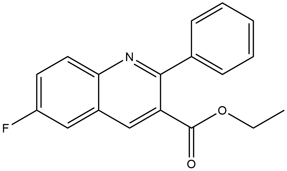 ethyl 6-fluoro-2-phenylquinoline-3-carboxylate Struktur