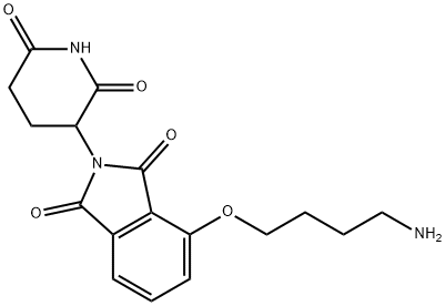 Pomalidomide-O-C4-NH2 化学構造式