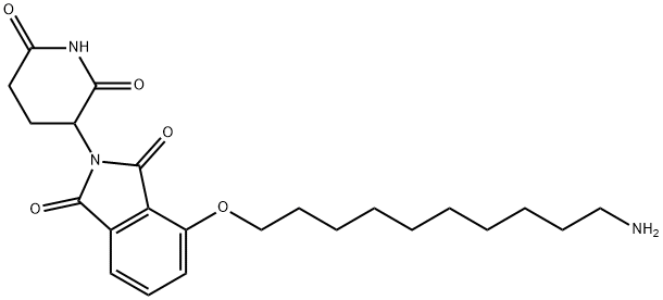 1H-Isoindole-1,3(2H)-dione, 4-[(10-aminodecyl)oxy]-2-(2,6-dioxo-3-piperidinyl)- 结构式