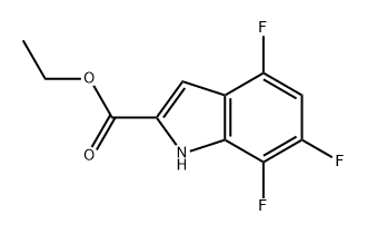 1H-Indole-2-carboxylic acid, 4,6,7-trifluoro-, ethyl ester 化学構造式