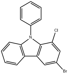 9H-Carbazole, 3-bromo-1-chloro-9-phenyl- Structure