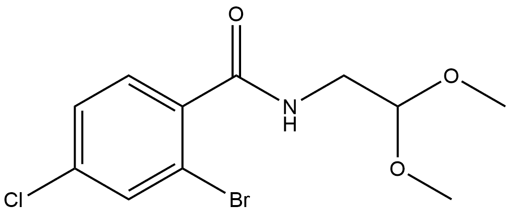 2-Bromo-4-chloro-N-(2,2-dimethoxyethyl)benzamide Structure