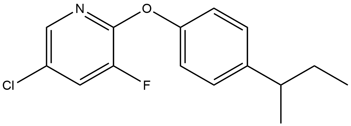 5-Chloro-3-fluoro-2-[4-(1-methylpropyl)phenoxy]pyridine Structure