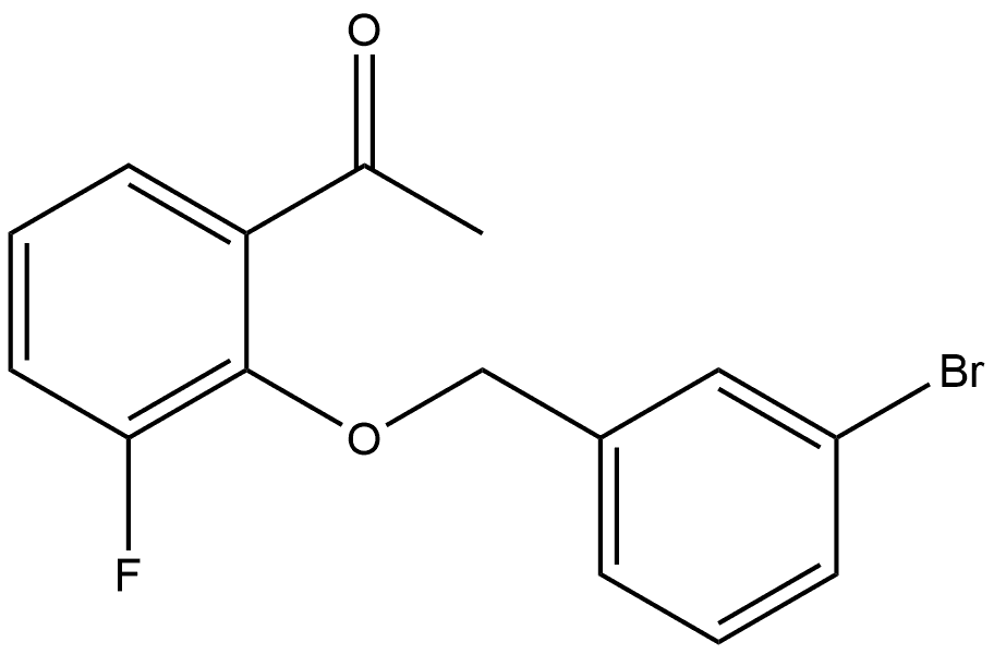 1-[2-[(3-Bromophenyl)methoxy]-3-fluorophenyl]ethanone Struktur