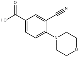 Benzoic acid, 3-cyano-4-(4-morpholinyl)- Struktur