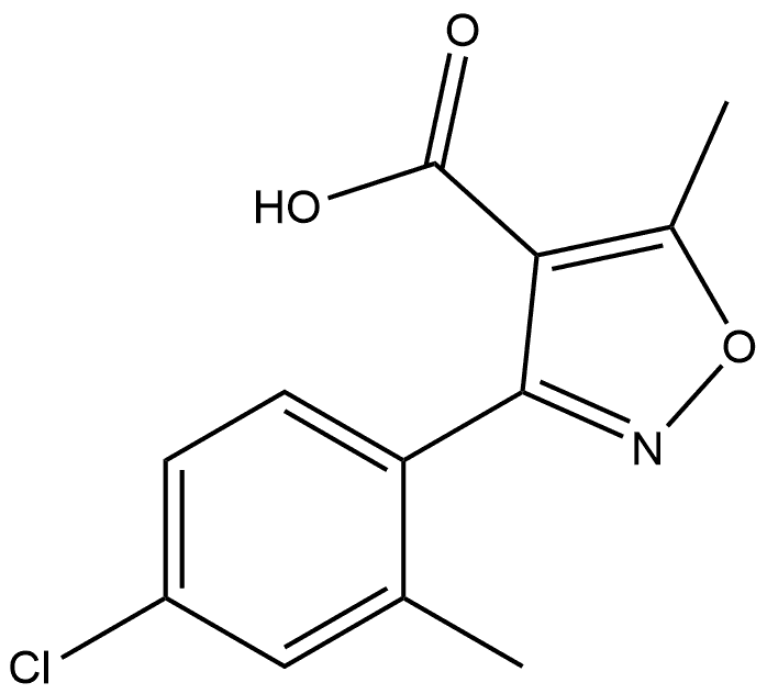 3-(4-Chloro-2-methylphenyl)-5-methylisoxazole-4-carboxylic Acid Structure