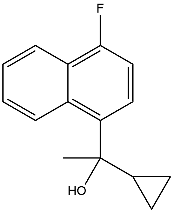 1-(4-Fluoro-1-naphthyl)-1-cyclopropyl ethanol Struktur